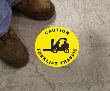 Floor Sign: Caution - Forklift Traffic (Graphic) – Signs & Labels