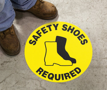 Floor Sign: Safety Shoes Required (Graphic) – Signs & Labels