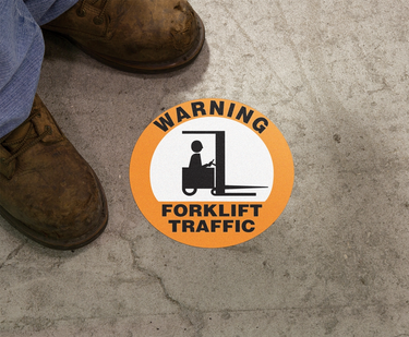 Floor Sign: Warning - Forklift Traffic (Graphic) – Signs & Labels