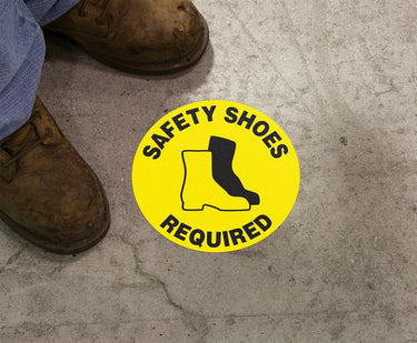 Floor Sign: Safety Shoes Required (Graphic) – Signs & Labels