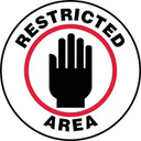 Floor Sign: Restricted Area – Signs & Labels