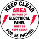 Floor Sign: Keep Clear - Electrical – Signs & Labels