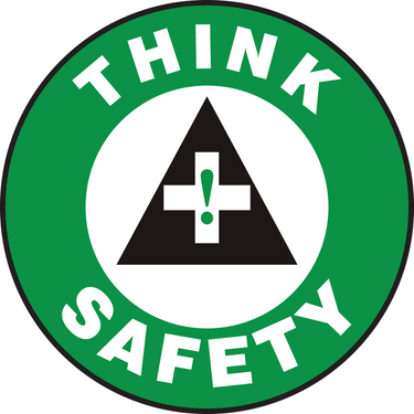 Floor Sign: Think Safety – Signs & Labels