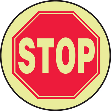 Floor Sign: Admittance And Exit Stop Sign – Signs & Labels