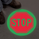 Floor Sign: Admittance And Exit Stop Sign – Signs & Labels