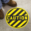 Round Floor Sign: Caution – Signs & Labels