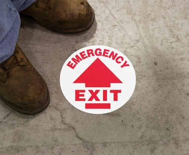 Floor Sign: Emergency Exit – Signs & Labels