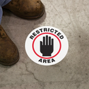 Floor Sign: Restricted Area – Signs & Labels