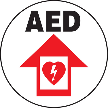 Floor Sign: AED – Signs & Labels