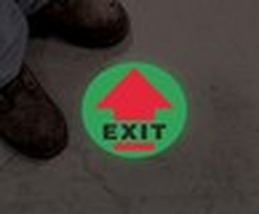 Floor Sign: Exit (Arrow) – Signs & Labels