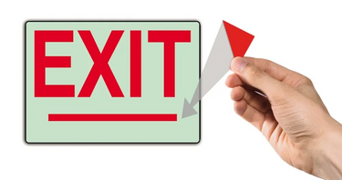 Glow-In-The-Dark Safety Sign: Exit (with Arrowheads) – Signs & Labels
