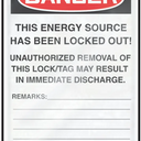 OSHA Danger Self Laminating Safety Tag: Do Not Operate Locked Out – Lockout/Tagout