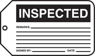 Safety Tag: Inspected – Lockout/Tagout