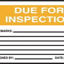 Safety Tag: Due For Inspection – Lockout/Tagout