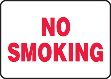 Safety Sign: No Smoking (Red on White) – Signs & Labels