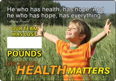 Write-A-Day Scoreboards: He Who Has Health Has Hope – Signs & Labels