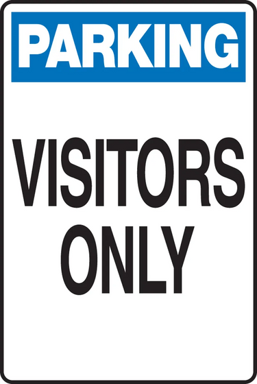 Parking Safety Sign: Visitors Only – Signs & Labels