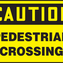 OSHA Caution Safety Sign: Pedestrian Crossing – Signs & Labels