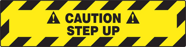 Step-Style Floor Sign: Caution - Step Up – Signs & Labels