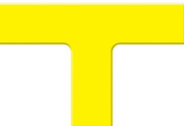 Heavy-Duty Floor Marking Shapes: T-Corner – Signs & Labels