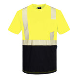 Portwest S196 Class 2 Black Bottom Short Sleeve T-Shirt – Apparel