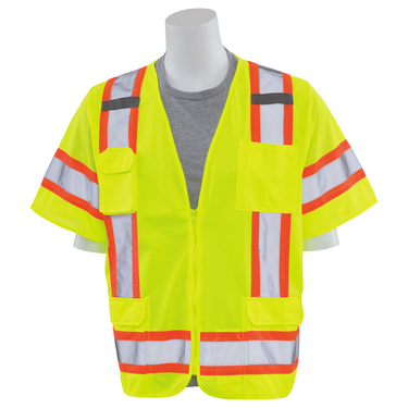 Delta Plus S680 Class 3 Contrast Zipper Surveyor Vest – Apparel