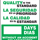 Bilingual Write-a-Day Scoreboards: Safety Is the Priority - Quality Is The Standard – Lockout/Tagout