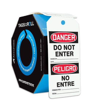 OSHA Danger Tags By-The-Roll: Do Not Enter – Lockout/Tagout