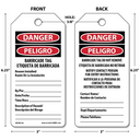 Tags By-The-Roll: Danger/Peligro Barricade Tag – Lockout/Tagout