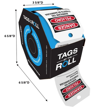 Tags By-The-Roll: Danger/Peligro Barricade Tag – Lockout/Tagout