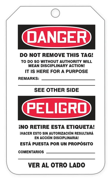 OSHA Danger Tags By-The-Roll: Blank – Lockout/Tagout