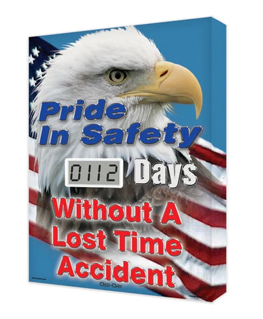 Lite Electronic Scoreboard: Pride In Safety ___ Days Without A Lost Time Accident – Signs & Labels