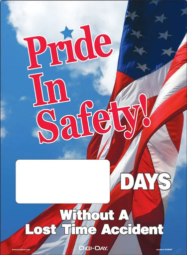 Magnetic Faces: Pride In Safety - _ Days Without A Lost Time Accident – Signs & Labels