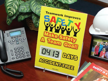 Magnetic Faces: Safety Is A Family Value (Autumn Theme) - We Have Worked _ Days Without A Lost Time Accident – Signs & Labels
