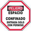 OSHA Danger Flanged Pipe Barrier Kit: Espacio - Confinado - Entrada Solo Con Permiso – Lockout/Tagout