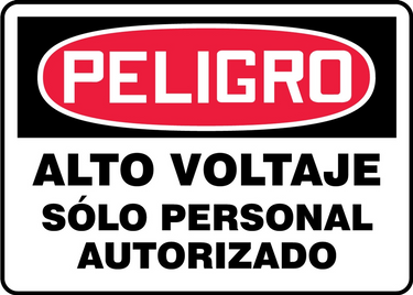 OSHA Danger Safety Sign: High Voltage - Authorized Personnel Only – Signs & Labels