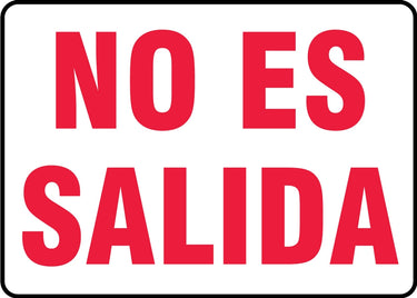 Safety Sign: Not An Exit (Red on White) – Signs & Labels