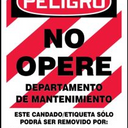 OSHA Danger Lockout Tag: Do Not Operate - Maintenance Department – Lockout/Tagout