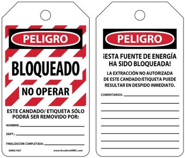 OSHA Danger Safety Tags: Locked Out - Do Not Operate – Lockout/Tagout