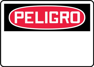 OSHA Danger Safety Sign Blank – Signs & Labels