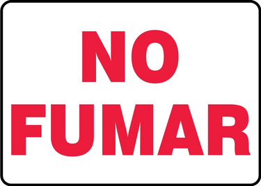 Safety Sign: No Smoking (Red on White) – Signs & Labels