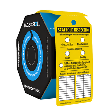 Safety Tags By-The-Roll: Scaffold Inspection – Lockout/Tagout