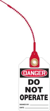 OSHA Danger Safety Tag: Loop 'n Lock Tie Tags - Do Not Operate – Lockout/Tagout