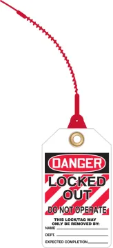 OSHA Danger Safety Tag: Locked Out - Do Not Operate - Loop 'n Lock – Lockout/Tagout