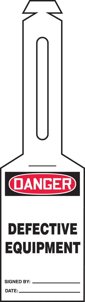 OSHA Danger Safety Tag: Defective Equipment - Loop 'n Strap – Lockout/Tagout