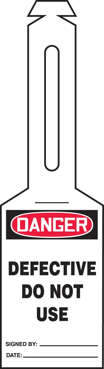 OSHA Danger Safety Tag: Defective Do Not Use - Loop 'n Strap – Lockout/Tagout
