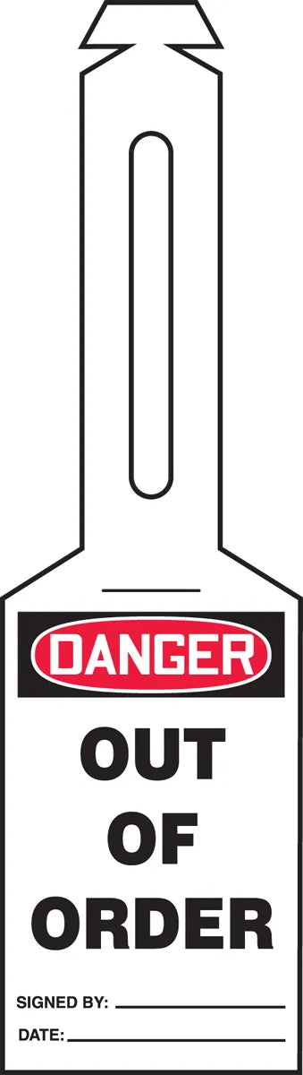 OSHA Danger Safety Tag: Out Of Order - Loop 'n Strap – Lockout/Tagout