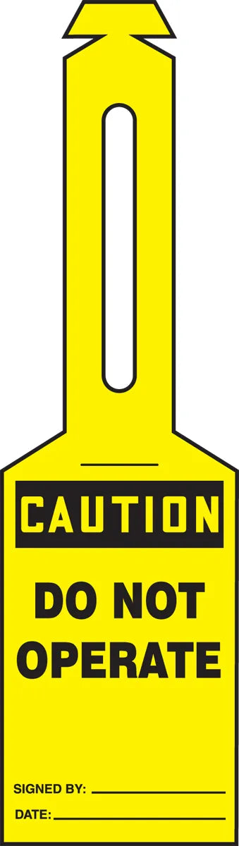 OSHA Caution Safety Tag: Do Not Operate - Loop 'n Strap – Lockout/Tagout