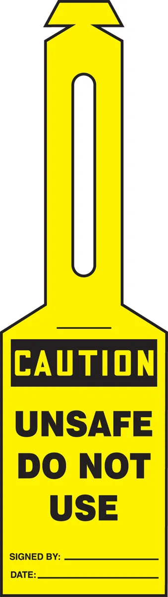 OSHA Caution Safety Tag: Unsafe - Do Not Use - Loop 'n Strap – Lockout/Tagout