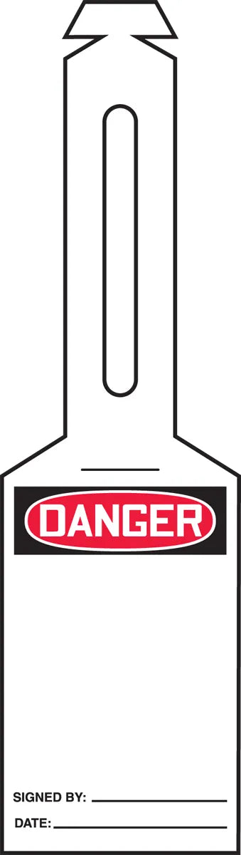 OSHA Danger Safety Tag: Blank - Loop 'n Strap – Lockout/Tagout